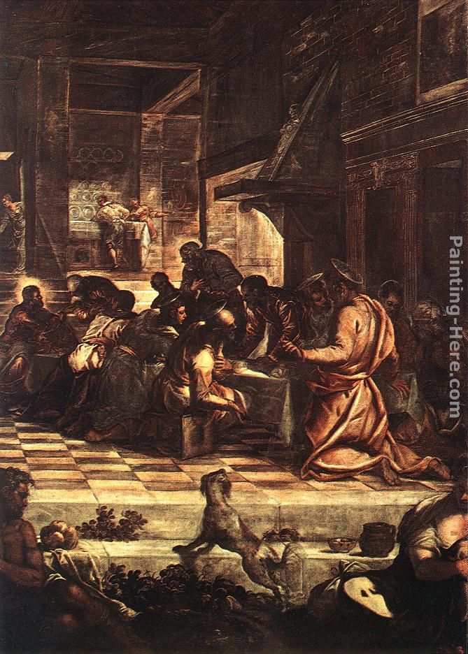 The Last Supper [detail 1] painting - Jacopo Robusti Tintoretto The Last Supper [detail 1] art painting